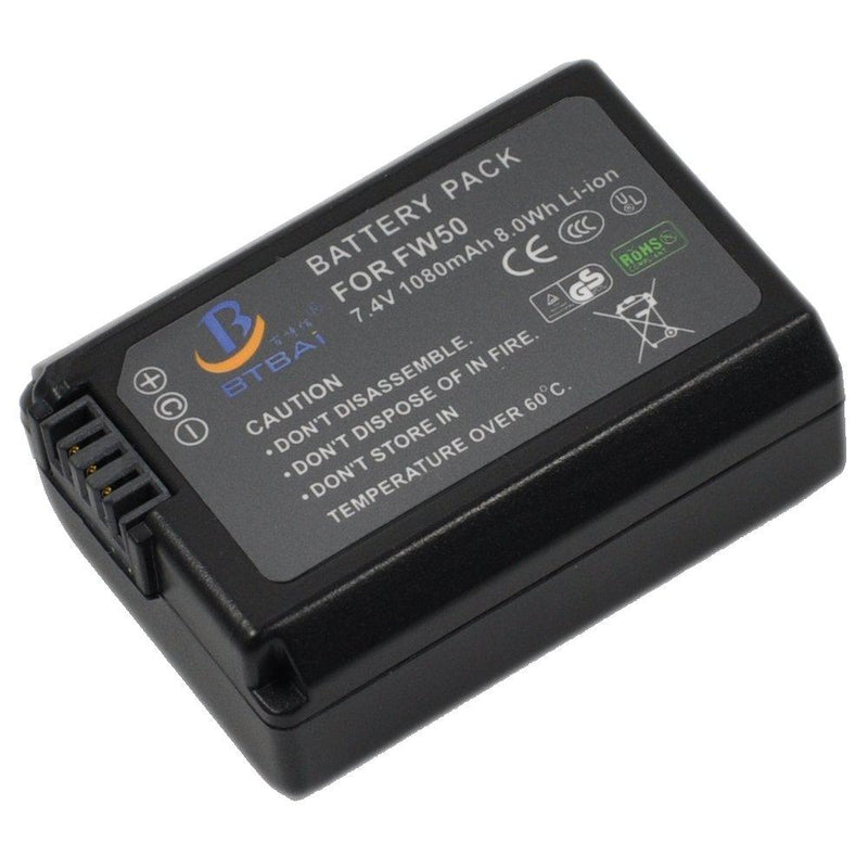 NP-FW50 Battery for NPFW50 Alpha 5000 5100 A6300 A6000 A33 A55 SLT-A55 ILCE-7 ILCE-7S ILCE-5000 A5000 ILCE-5100 A5100 ILCE-6000 A6300 NEX-3 NEX-5 A7 A7S II 2 DSC-RX10 M2 M3 III