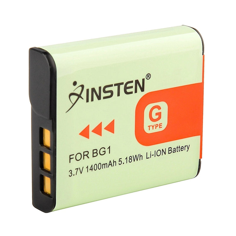 Insten NP-BG1 Type G Li-Ion 1400mAh Rechargeable Battery Compatible with Sony Cyber-Shot DSC-W80 W30 W55 W290 W300 H10 H20 H50 H55 H70 H90 H3 H7 H9 DSC-T100 T20 DSC-HX9V HX5V CyberShot NP-FG1 NPBG1