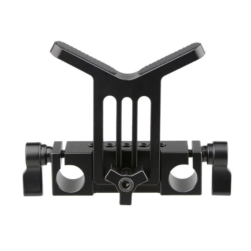 CAMVATE Lens Support 15mm Rod Clamp Rail Block for DSLR Rig Rod Support Rail System Black