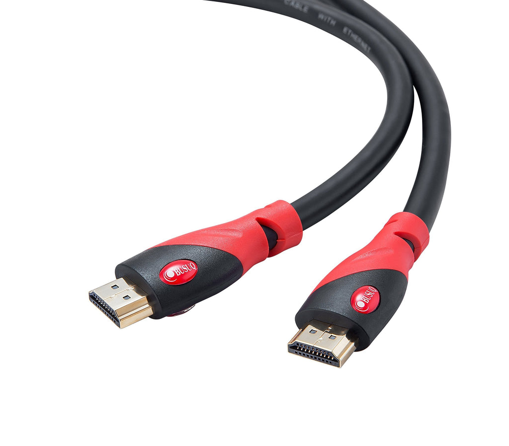 UFO Parts HDMI Cable 25ft - BUSUQ - HDMI 2.0 (4K@60HZ) Ready - 26AWG- High Speed 18Gbps - Gold Plated Connectors - Ethernet, Audio Return - Video 2160p, for HDR 1080p PS3 PS4 HDMI 25ft Red