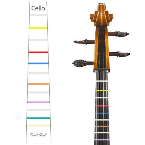 (Ship from USA) Don't Fret Cello 3/4 Size Fingerboard Tape Decal For Correct Finger Placement! .PACKNO-GJOWH712BF2094
