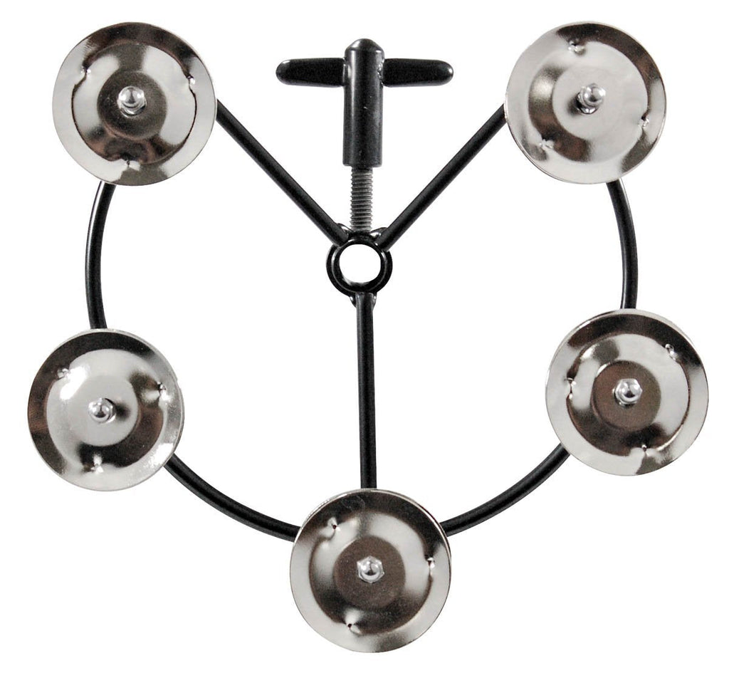 Tycoon Percussion Tambourine W/Steel Jingles Attahes to A Hi-Hat Stand, inch (TBHHT-S)