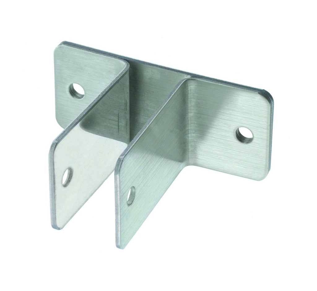 Harris Hardware 11759 Two Ear Stamped Stainless Steel Wall Bracket 1-Inch Panel Thickness 2-1/2-Inch Bracket Height 3-11/16-Inch Base Length 1-1/2-Inch Base Width,