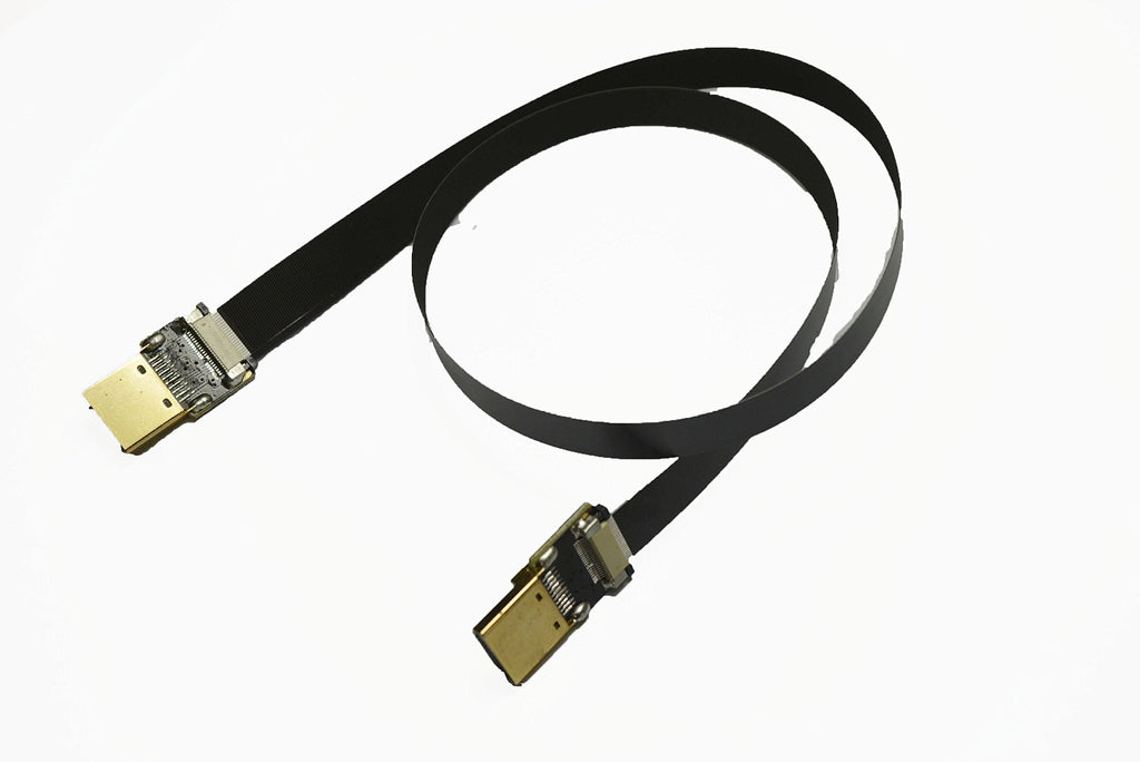 Black Slim Thin 50CM FFC HDMI FPV Flat HDMI Cable Standard HDMI FUll HDMI Normal HDMI to Standard HDMI Full HDMI Normal HDMI for RED blackmagic BMCC sony pxw FS7 Canon C300