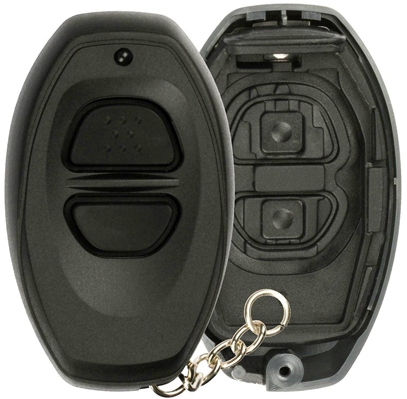 KeylessOption Keyless Entry Remote Control Black Car Key Fob Shell Case Cover Button Pad for Toyota Dealer Installed Alarm System BAB237131-022