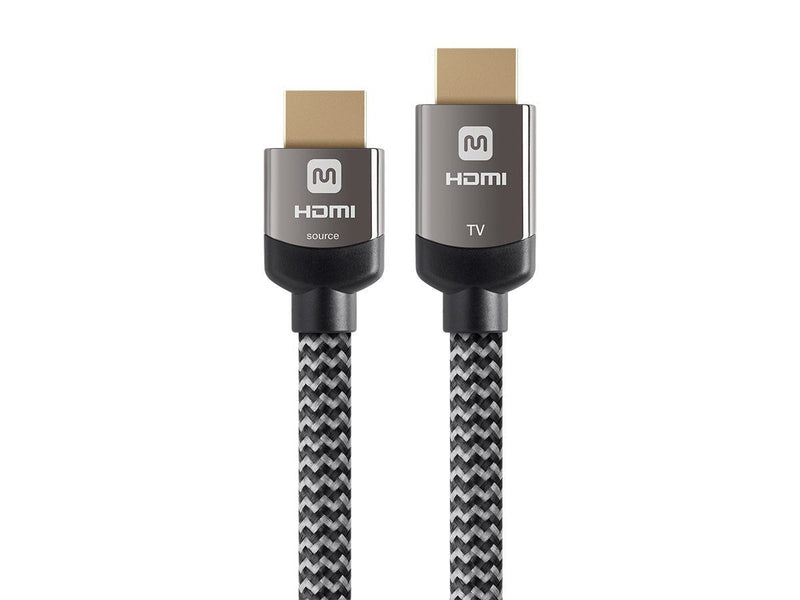 Monoprice HDMI High Speed Active Cable - 30 Feet - Gray, 4K@60Hz, 18Gbps, HDR, 28AWG, YUV, 4:4:4, CL3 - Luxe Active Series Black 30ft