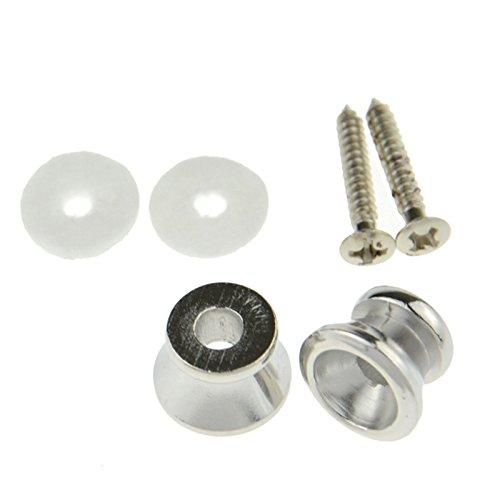 Guitar Strap Buttons Pins Metal End Chrome, Strap Locks for Guitar Bass