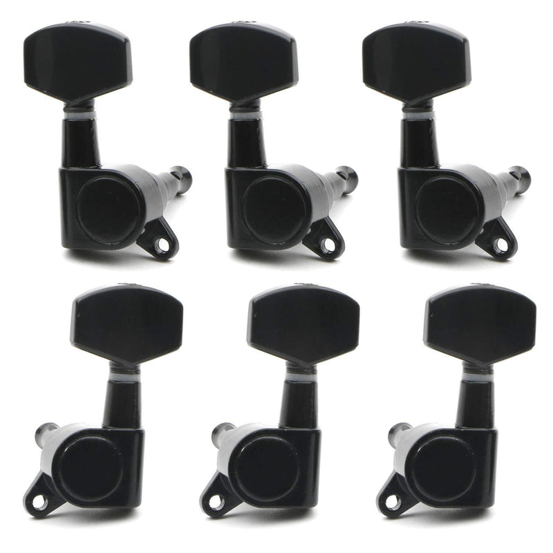 Guitar Tuning Pegs 3R 3L Tuning Pegs String Keys Tuners Machine Heads for Strat Tele Electric Black