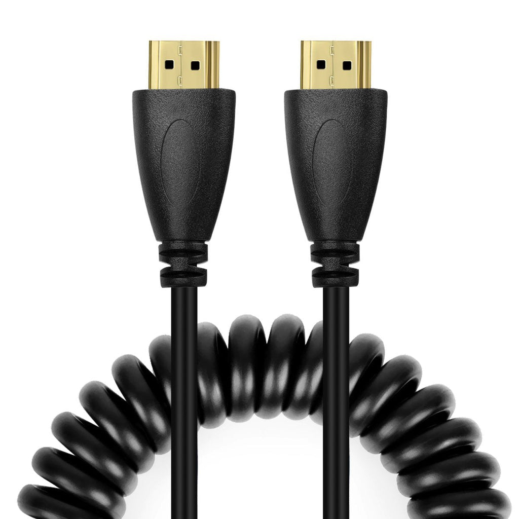 UCEC Full HDMI to Full HDMI Coiled Cable for Atomos for Ninja Star Recorder(11.8-17.7") A to A