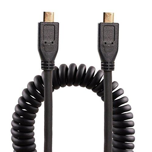 UCEC 11.81"/30cm Coiled Micro HDMI to Micro HDMI Cable for Gopro Cameras Small HD Monitors Micro to Micro