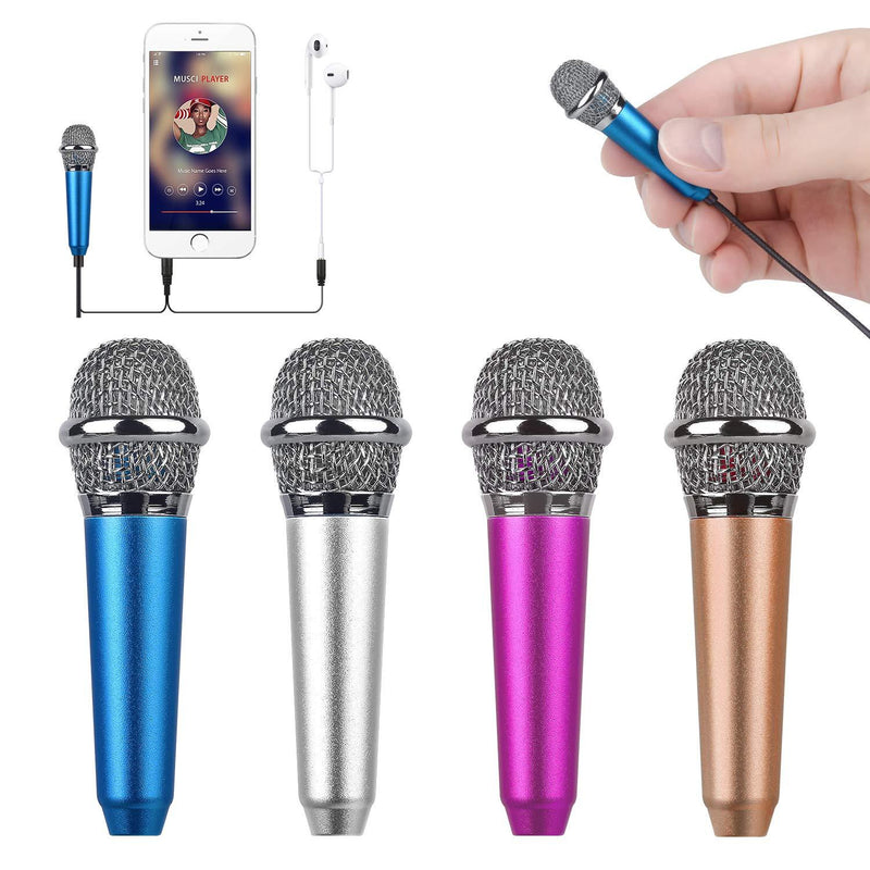 Uniwit Mini Portable Vocal/Instrument Microphone for Mobile Phone Laptop Notebook Apple iPhone Sumsung Android with Holder Clip - Blue