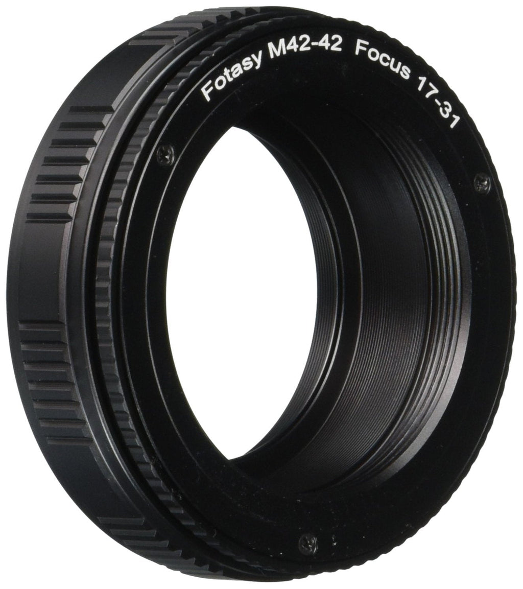 Fotasy 17-31mm M42 to M42 Lens Macro Helicord Adapter, 42mm Focusing Helicoid Extention Tube, 17mm to 31mm, 14mm Max Movement, fits M42 Screw Mount Lens