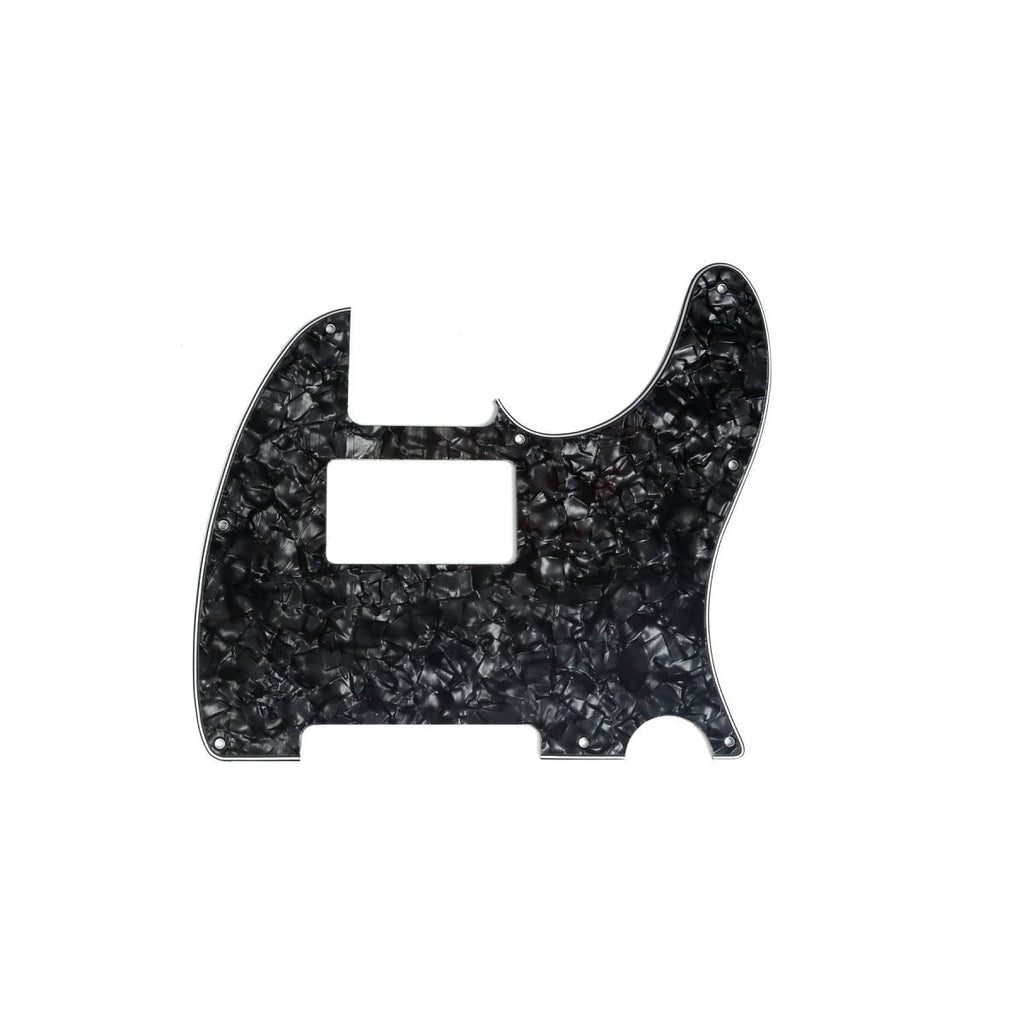 Musiclily 8 Hole Guitar Telecaster Pickguard Humbucker HH Scratch Plate for Fender USA/Mexican Standard Tele Parts，4 Ply Black Pearl