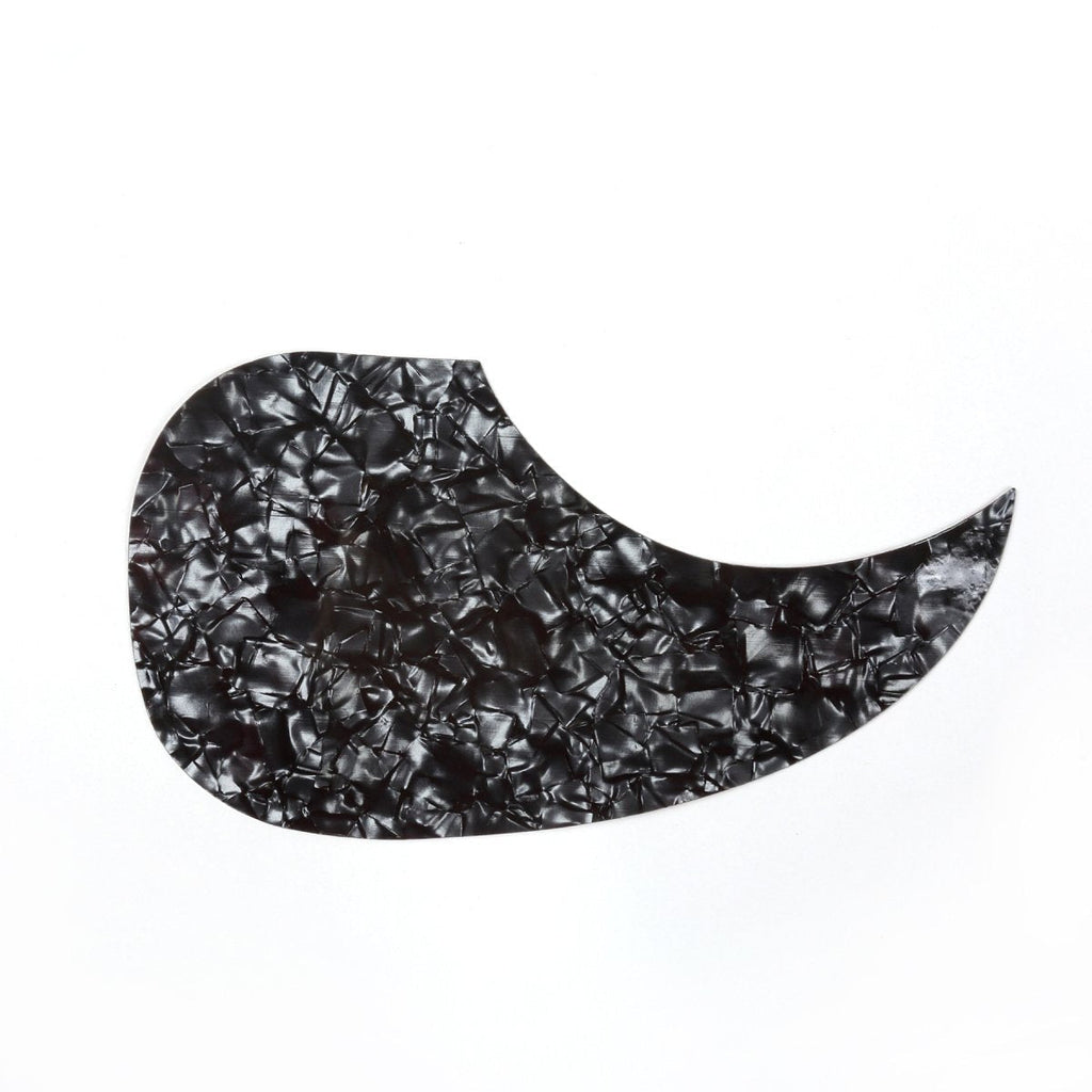 Musiclily Oversize Teardrop Acoustic Guitar Self-adhesive Pickguard for Martin D28 Style guitar, Black Pearl