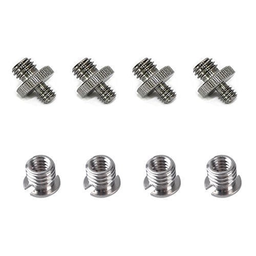 [AUSTRALIA] - Honbay 4PCS 1/4" Male -3/8" Male Converter Screw +4PCS Female 1/4" to Metal 3/8" Convert Screw Adapter for Tripod Monopod Ballhead DSLR SLR 