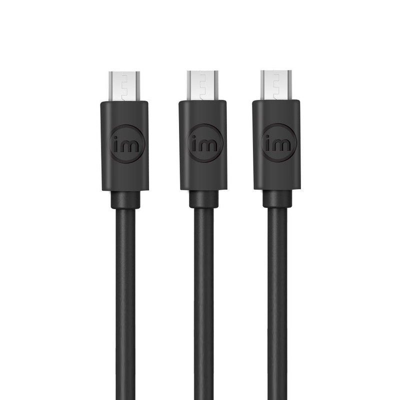 iMuto 3-Pack 3ft Premium Micro USB Cable High Speed USB 2.0 A Male to Micro B Sync and Charging Cables Cords for Samsung, HTC, Motorola, Nokia, Android, and More