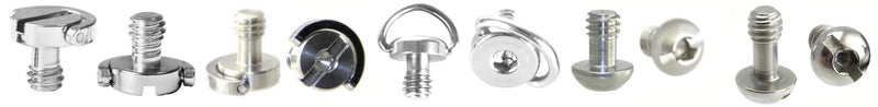 Desmond Assorted 1/4" D-Ring Hinged Screw / Tripod QR Plate Steel 10 Pack