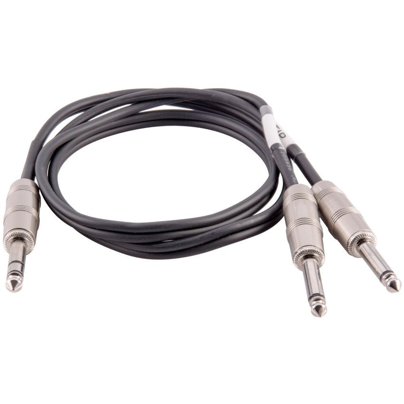 [AUSTRALIA] - Seismic Audio 3 Foot TRS Male to Dual 1/4 Inch TS Y Splitter Cable-Interface Cord (SA-Y83) 