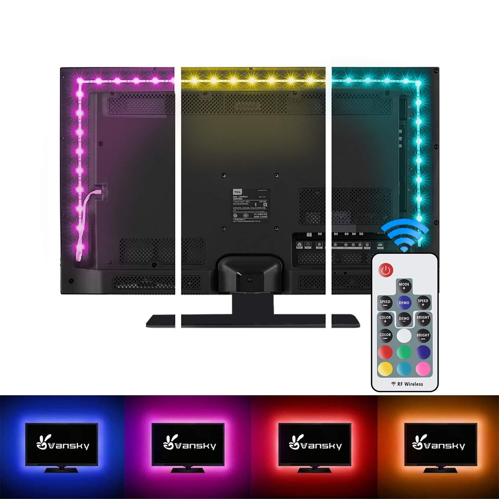 [AUSTRALIA] - LED Strip Lights,Vansky Bias Lighting Strip for TV USB Powered for 40-60 Inch Flat Screen TV, Desktop PC - 16 Multi Colors (Reduce Eye Fatigue and Increase Image Clarity)--Waterpoof 