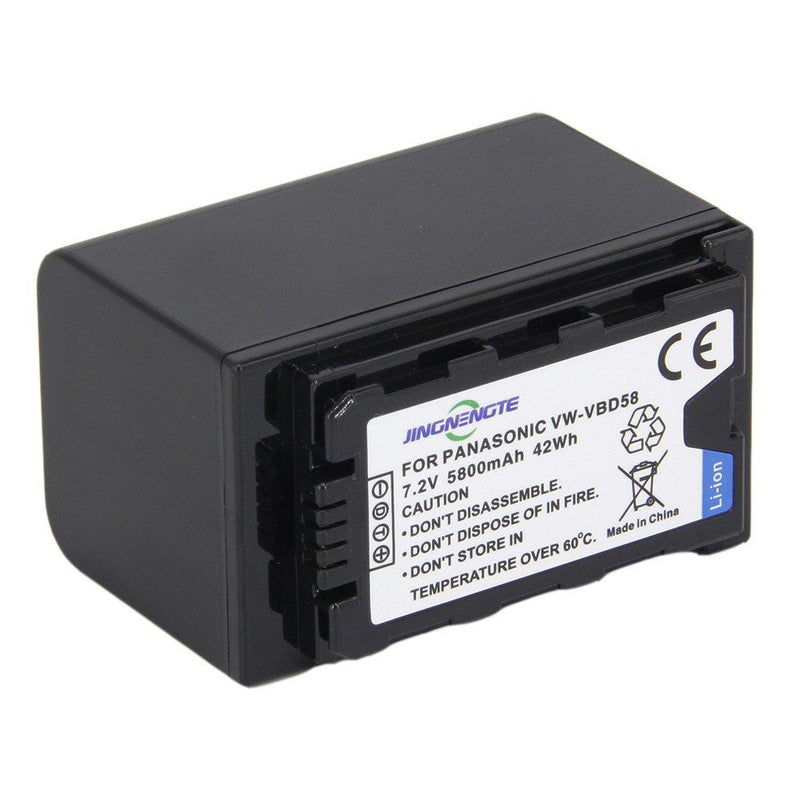 JINGNENGTE 5800mAh Replacement VW-VBD58 Battery for Panasonic AJ PX270 HC X1000 AG-3DA1, AG-AC8 VW-VBD29 AG-VBR89G AG-VBR89 VBR59 VBR118G AG-BRD50 Panasonic AG-UX180 AG-UX90