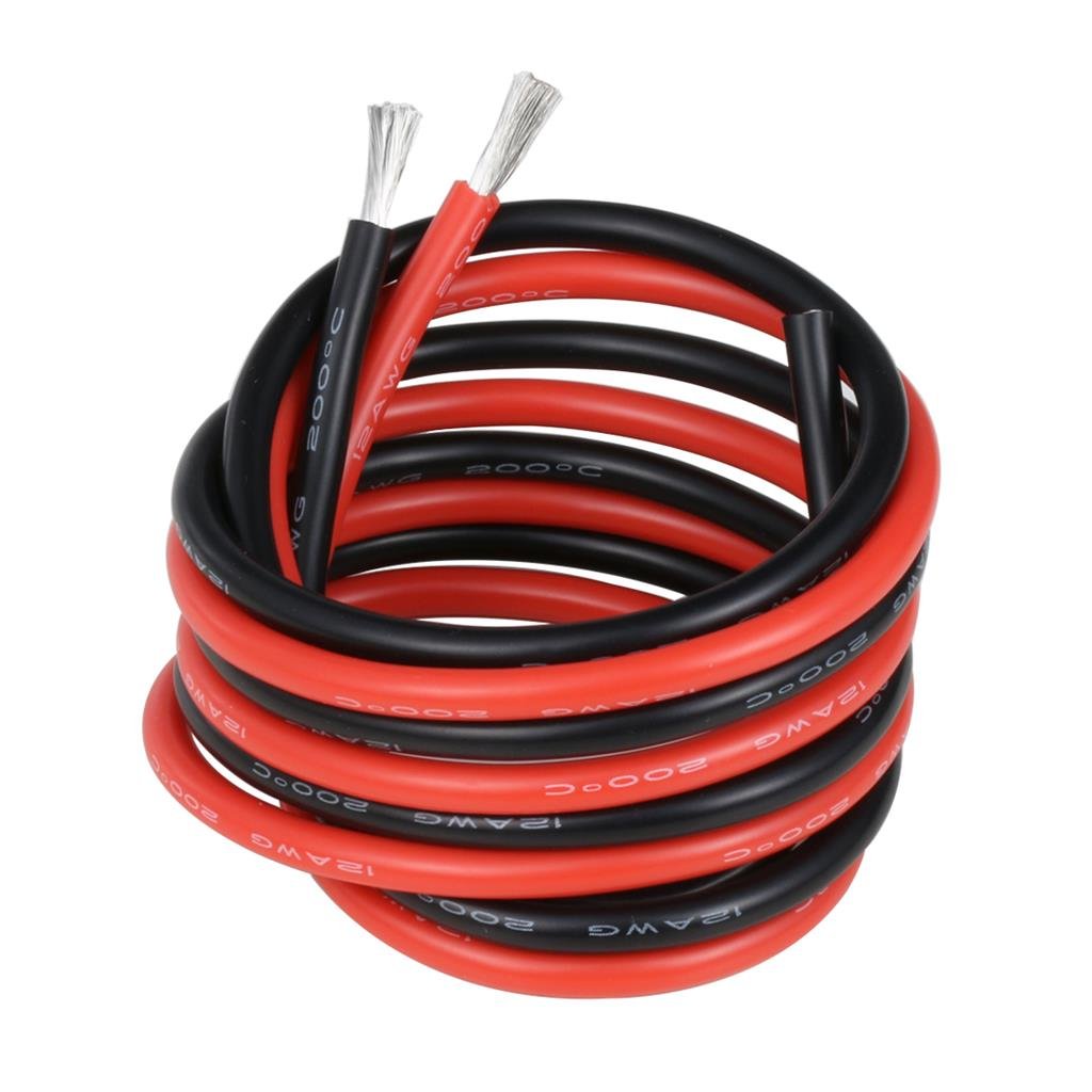 BNTECHGO 12 Gauge Silicone Wire 10 ft red and 10 ft Black Flexible 12 AWG Stranded Copper Wire 12 silicone wire red 10ft and black 10ft silicone wire red and black