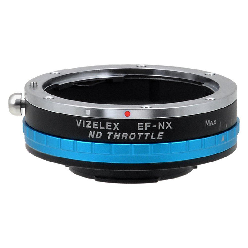 Vizelex ND Throttle Adapter from Fotodiox Pro - Canon EOS (EF & EF-S) Lens to Samsung NX Camera Adapter (Such as NX1, NX3000, NX30, NX300M) - with Built-in Variable ND Filter (ND2-ND1000)