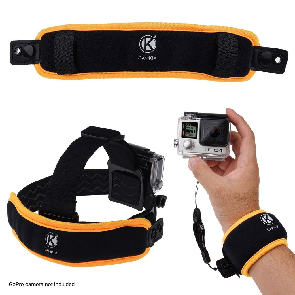 CamKix 2in1 Floating Wrist Strap & Headstrap Floater Compatible with GoPro Hero 8 Black, Hero 7, 6, 5, Black, Session, Hero 4, Hero+ LCD, 3+, 3 and DJI Osmo Action