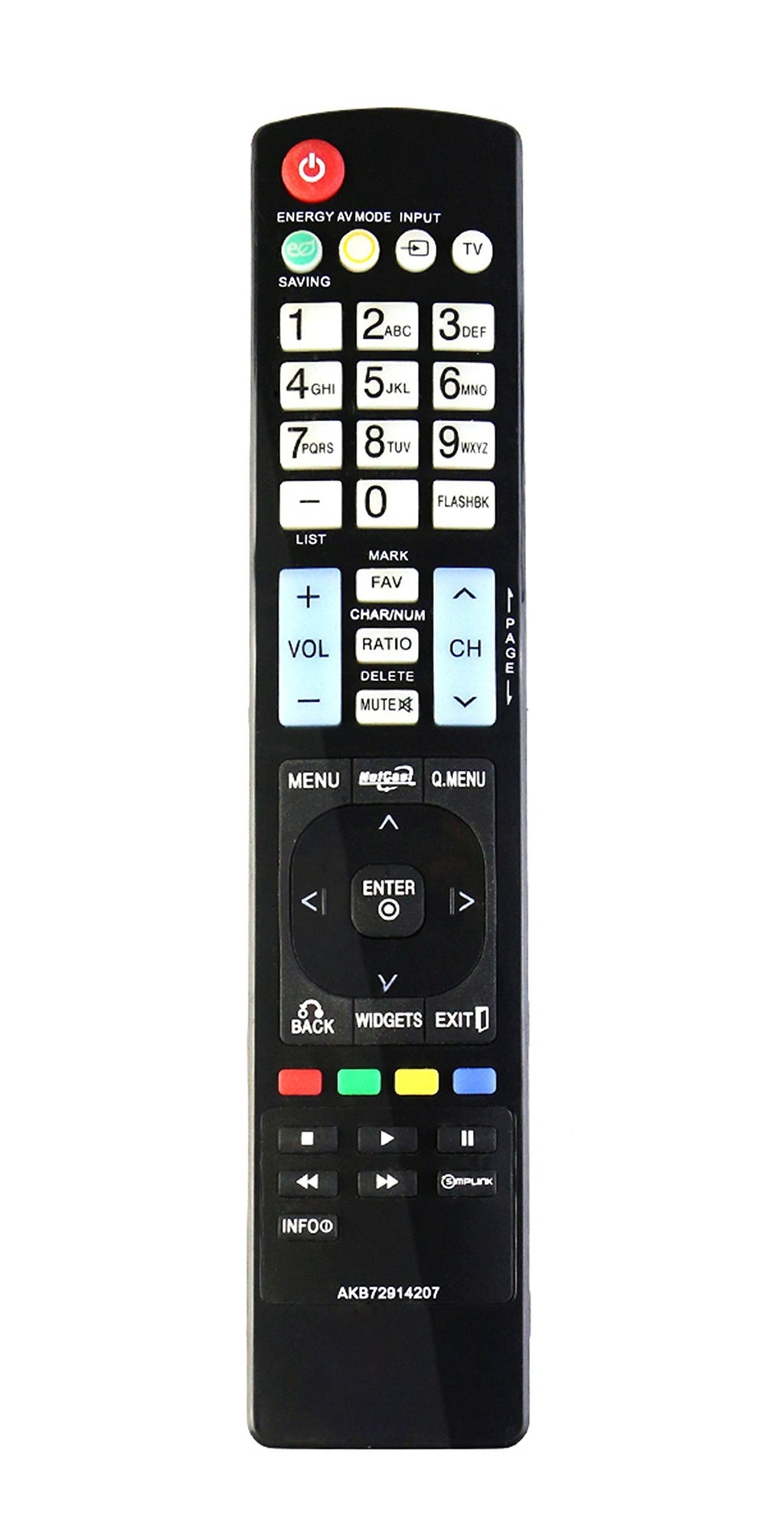 Vinabty New AKB72914207 Replace Remote fit for LG AKB72914003 AKB72914240 AKB72914201 AKB72914238 AKB72914209 32LD550 32LD550-UB 32LD550UB 42LD550 42LD550UB 42LE5350 46LD550 47LD650 47LD650UA 52LD550