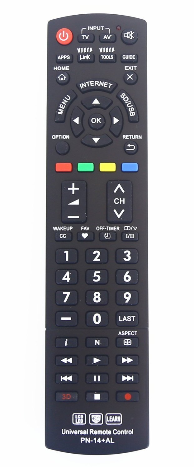 Nettech Universal Remote Control Compatible Replacement for All Panasonic TV/Viera Link/HDTV/ 3D/ LCD/LED - 1 Year Warranty