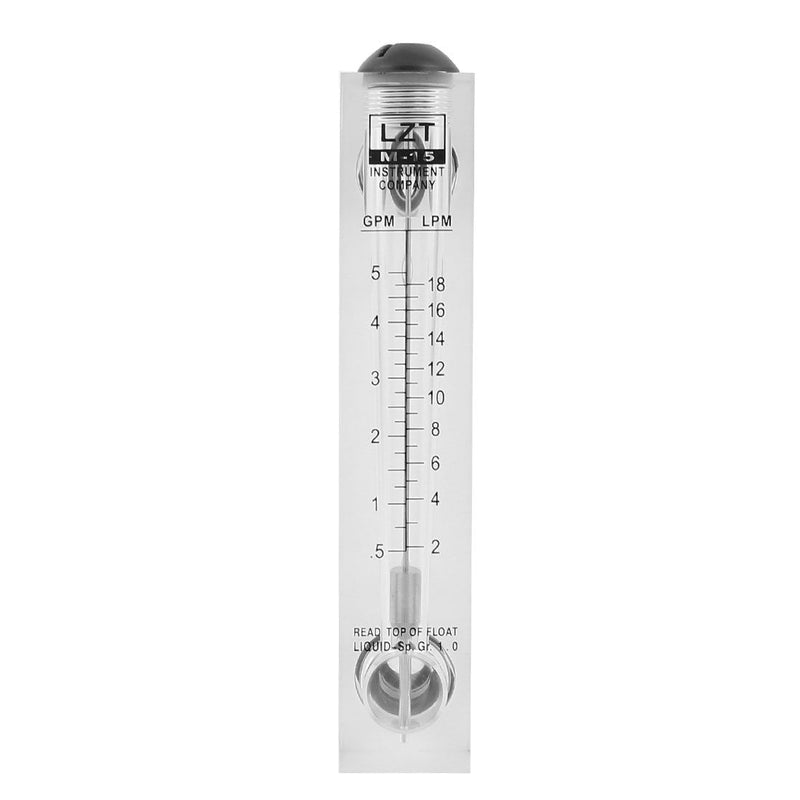 Uxcell a15112000ux0003 LZT M-15 0.5-5GPM 2-18LPM Water Flow Meter Panel Mount Type Flowmeter
