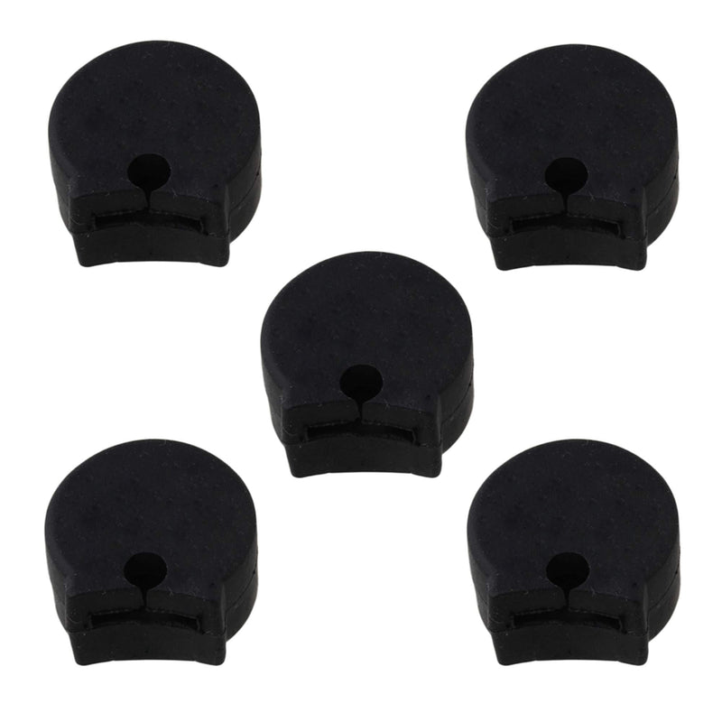 Yibuy Black Soft Rubber Clarinet Thumb Rest Cushion Protector Pack of 5