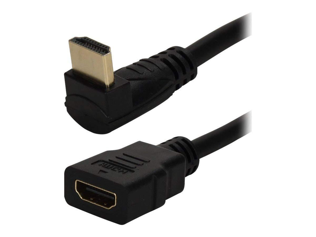 QVS High Speed HDMI Extension Adapter 5.9 in 19 Pin HDMI Type A (F) to 19 Pin HDMI Type A (M), Black (HDXDW-0.5F)