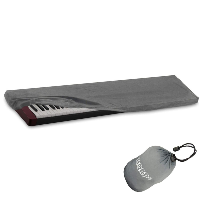 HQRP Elastic Dust Cover (Gray) compatible with Yamaha DGX-660 Motif XF8 MOXF8 P-45 MM8 YPG-535 P-105 P-125 Piaggero NP-11 S70-XS DGX-300 Electronic Keyboards Digital Pianos Gray