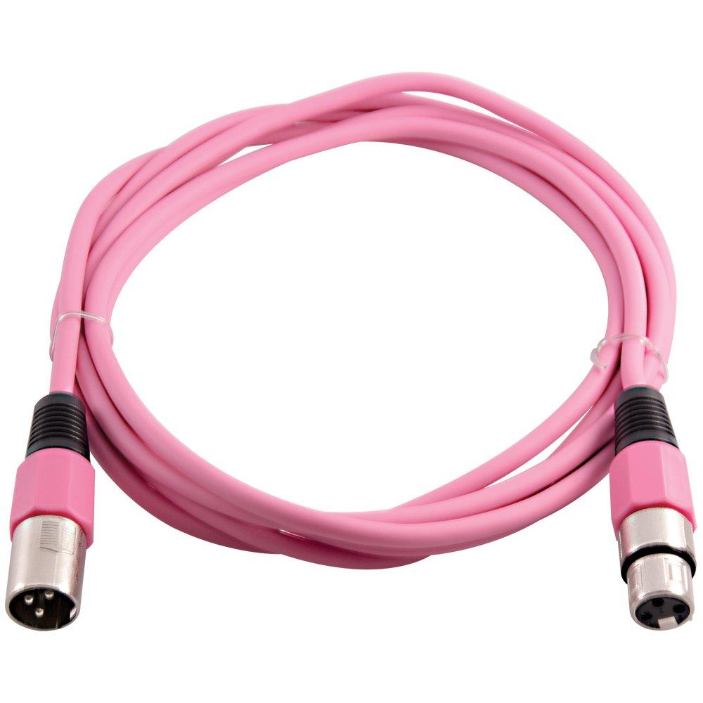 Grindhouse Speakers - LEXLR-10Pink - 10 Foot Pink XLR Patch Cable - 10 Foot Microphone Cable Mic Cord
