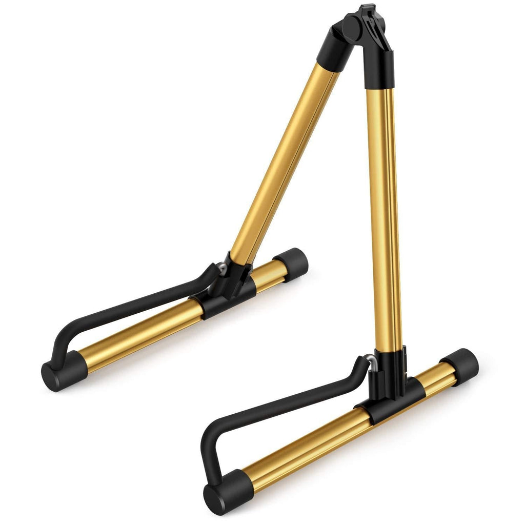 Donner Guitar Stand, DS-1 Portable Ultimate Guitar Stand for Acoustic Electric Classical Bass Guitar,Single Guitar Stand,Ukulele Stand (Gold) gold