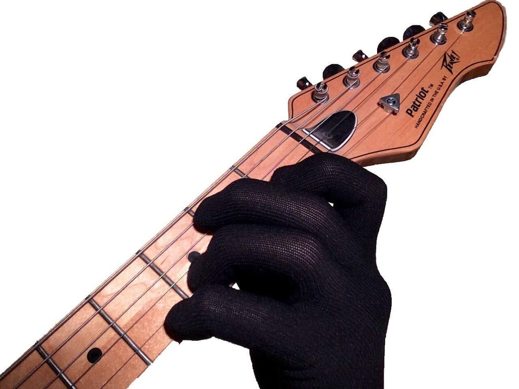 Guitar Glove Bass Glove -S- 5 Gloves - Finger issues, cuts Small Black