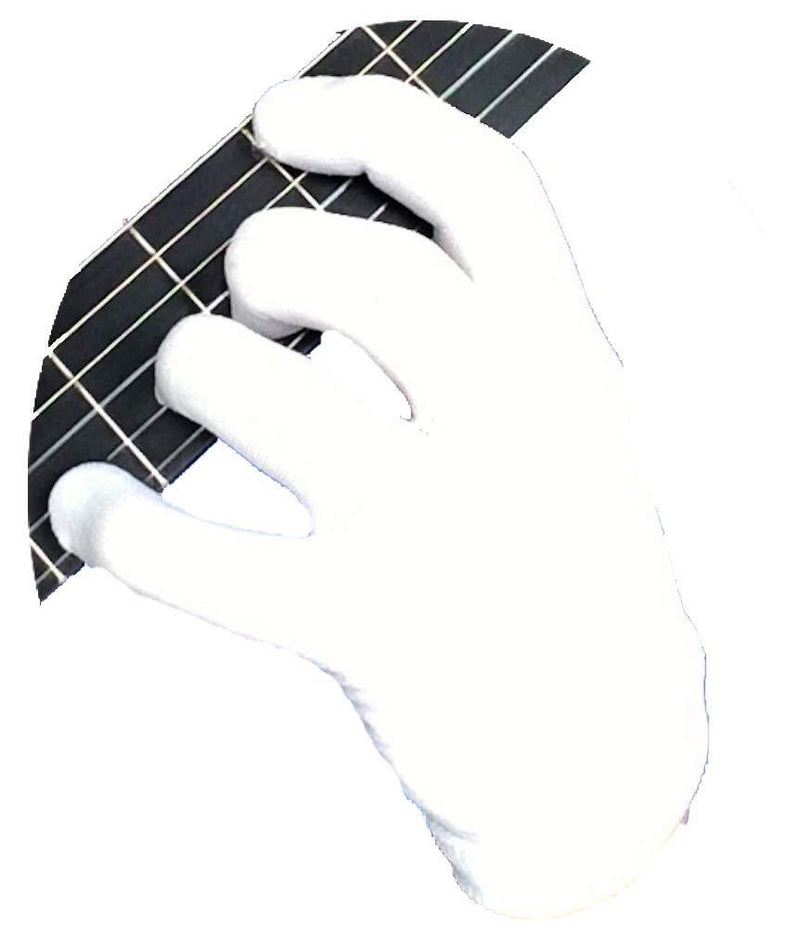Guitar Glove Bass Glove -S- 2 Gloves - Finger issues, cuts Small White