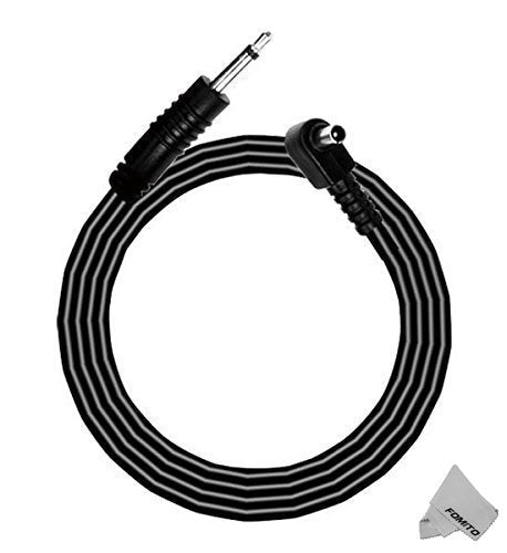 Fomito Flash Sync Cable 3m - 3.5mm Plug to Male PC Studio Strobe Trigger Camera Lighting for Godox Neewer Nicefoto Jinbei Yongnuo