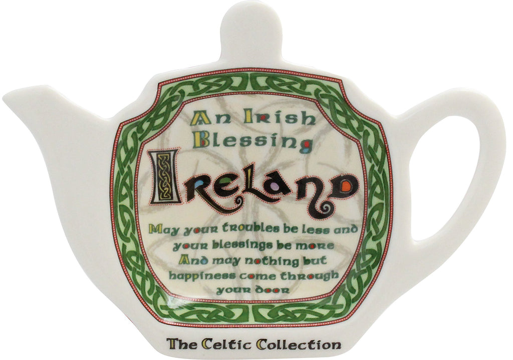 Celtic Collection Tea Bag Holder With Irish Blessing