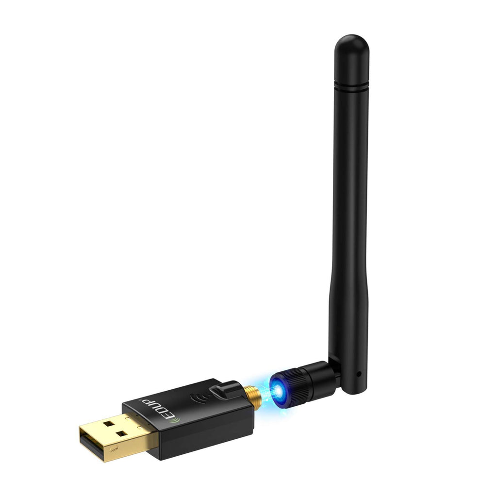 USB WiFi Adapter Wireless Network Adapters AC 600Mbps Dual Band 2.4G/5.8Ghz Wi-Fi Dongle with External Antenna for Laptop Desktop PC Compatible with Windows 10/8.1/8/7/XP/Vista /Mac OS X 10.6~10.15.3