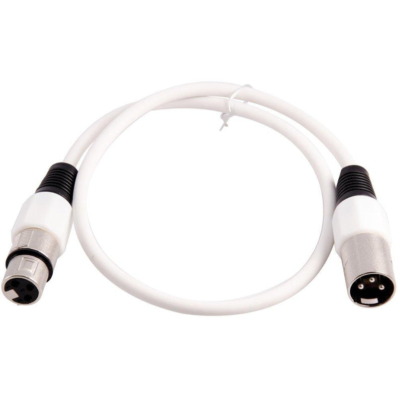 [AUSTRALIA] - Grindhouse Speakers - LEXLR-2White - 2 Foot White XLR Patch Cable - 2 Foot Microphone Cable Mic Cord 