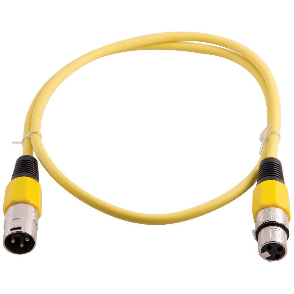 [AUSTRALIA] - Grindhouse Speakers - LEXLR-3Yellow - 3 Foot Yellow XLR Patch Cable - 3 Foot Microphone Cable Mic Cord 