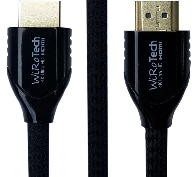 WiRoTech HDMI Cable 4K Ultra HD with Braided Cable, HDMI 2.0 18Gbps, Supports 4K 60Hz, Chroma 4 4 4, Dolby Vision, HDR10, ARC, HDCP2.2 (3 Feet, Black) 3 Feet