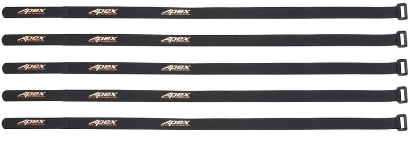 5 Pack 16mm x 500mm Straps for Lipo Battery or Cameras - Apex RC Products #3043