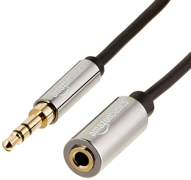 Amazon Basics 3.5mm Male to Female Stereo Audio Extension Adapter Cable - 12 Feet 1-Pack