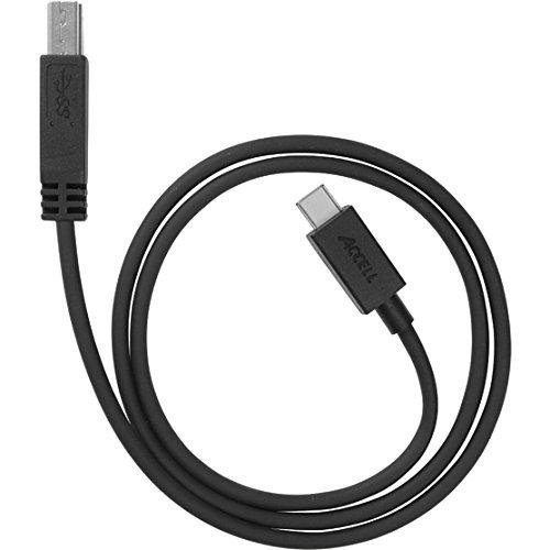 Accell Usb-C to USB-B Cable - USB 3.1 Gen 2, 3ft, Black, Retail Box 2.6 Feet (0.8 Meters)