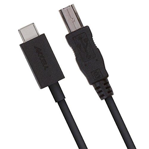 Accell USB-IF Certified USB-C to USB-B 2.0 Cable for Type-C Devices - 6 Feet (1.8 Meters), USB 2.0 6 Feet (1.8 Meters)
