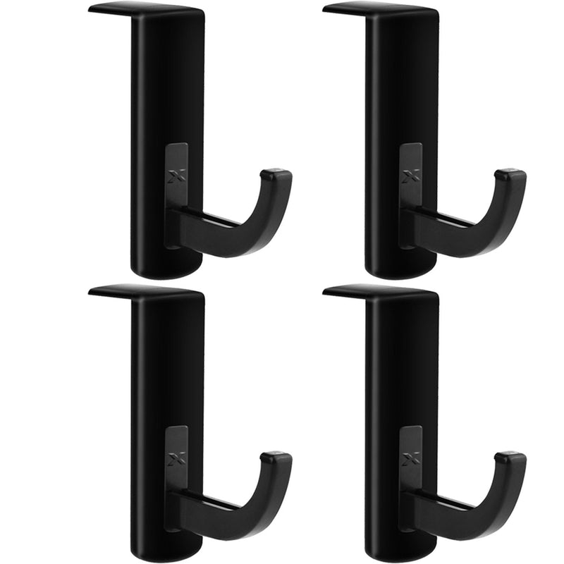 Mudder 4 Pack Headphone Headset Hanger Monitor Stand Holder Headset Stick-on Hook, Black