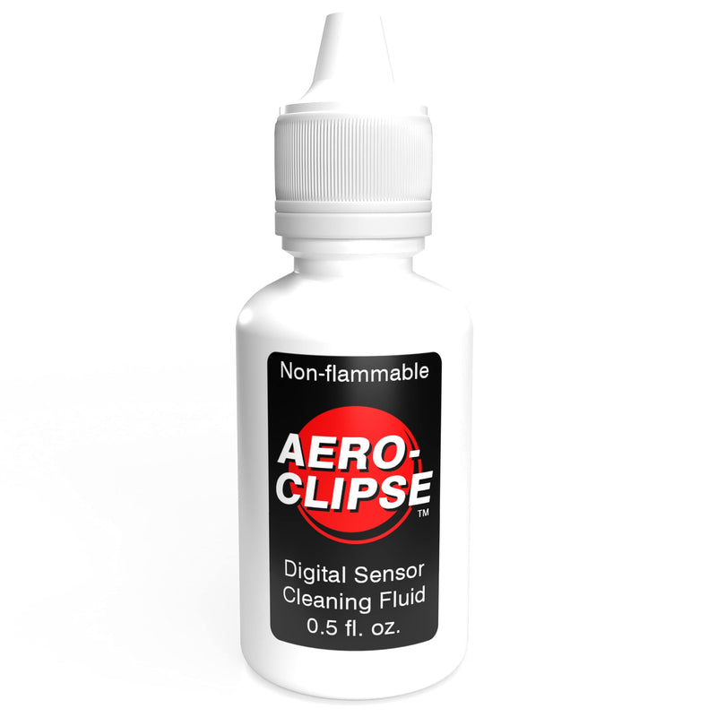 Aeroclipse Optic Cleaning Fluid - Non-Flammable Camera Lens Cleaner and Digital Sensor Cleaning Solution for Coated Lenses, Telescope, Projector and Other Optical Products - Dropper Tip (15ml) - 0.5oz