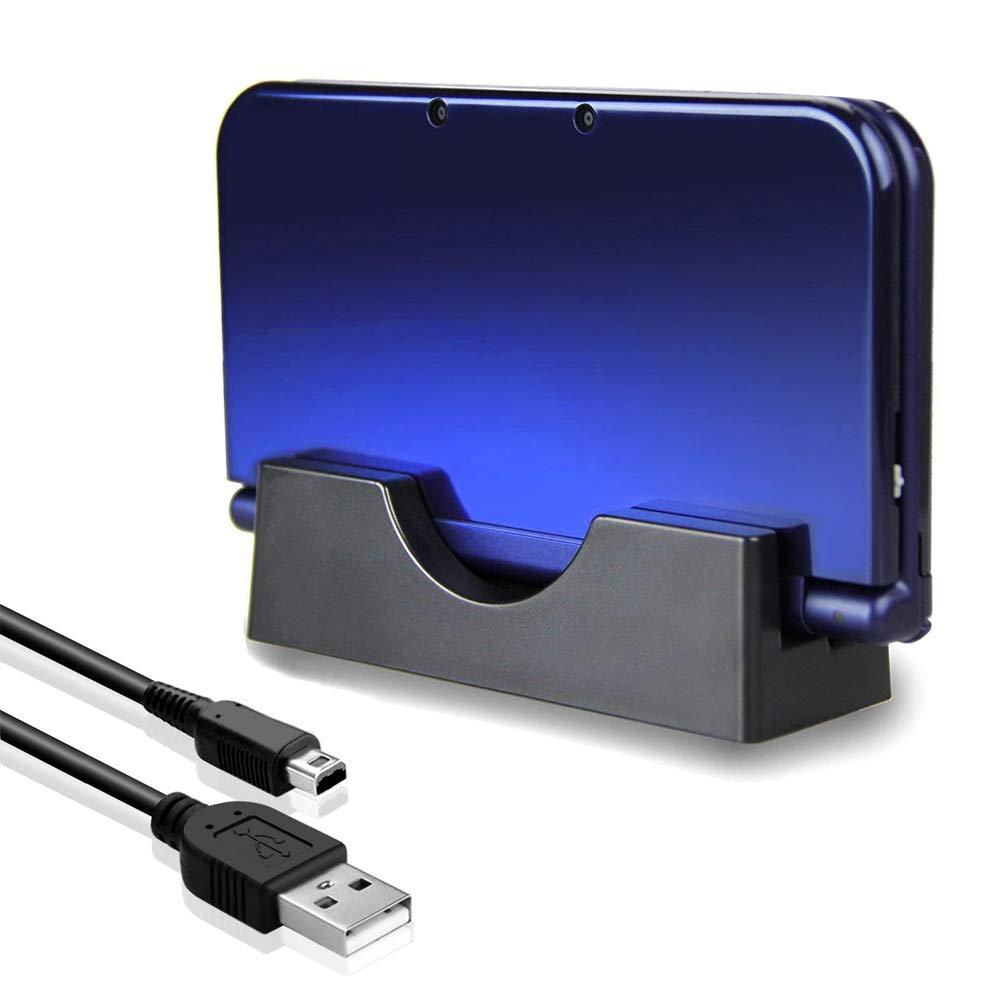 Customized USB Charger Charging Dock Station Compatible with Nintendo New 3DS, New 3DS XL Black